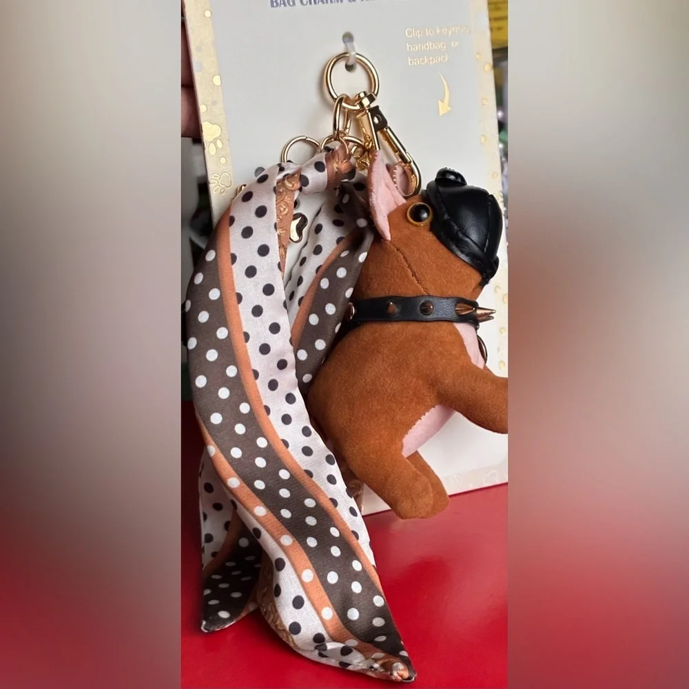 Piper K Brown Dog Key & Card Holder